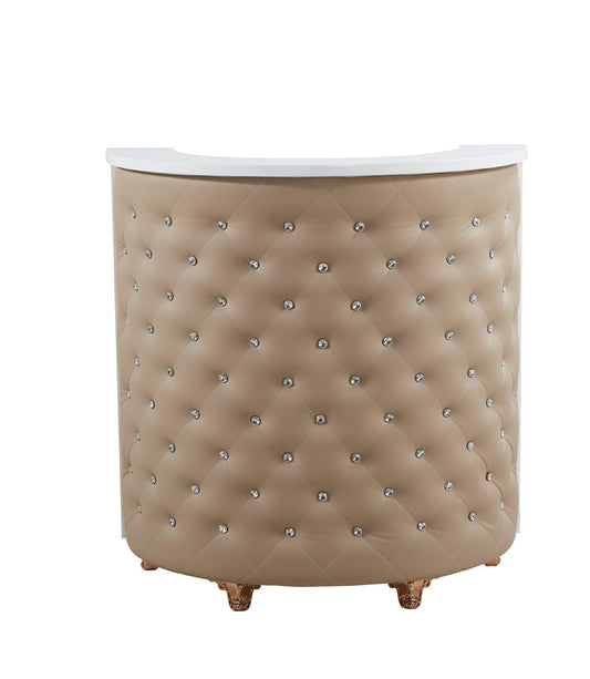 Beige Reception Desk