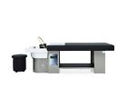 Black Japanese Head Spa Therapy Shampoo Bed with Steamer, Hood and Stool